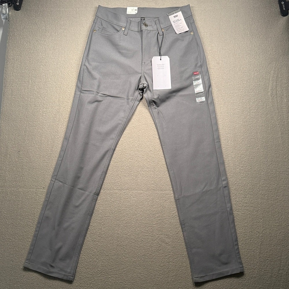 Levi's 511 Slim Tech Pants Mens 29x30 Gray High Stretch UPF 50+ A92130013